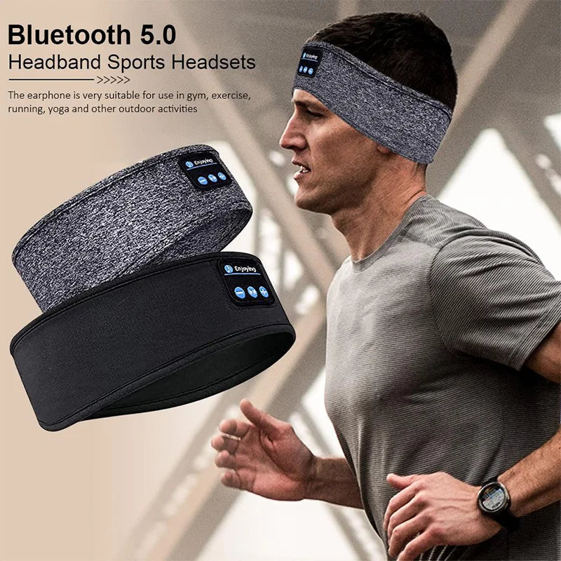 Kabelloses Bluetooth Stirnband mit Kopfhörern für Schlaf & Sport