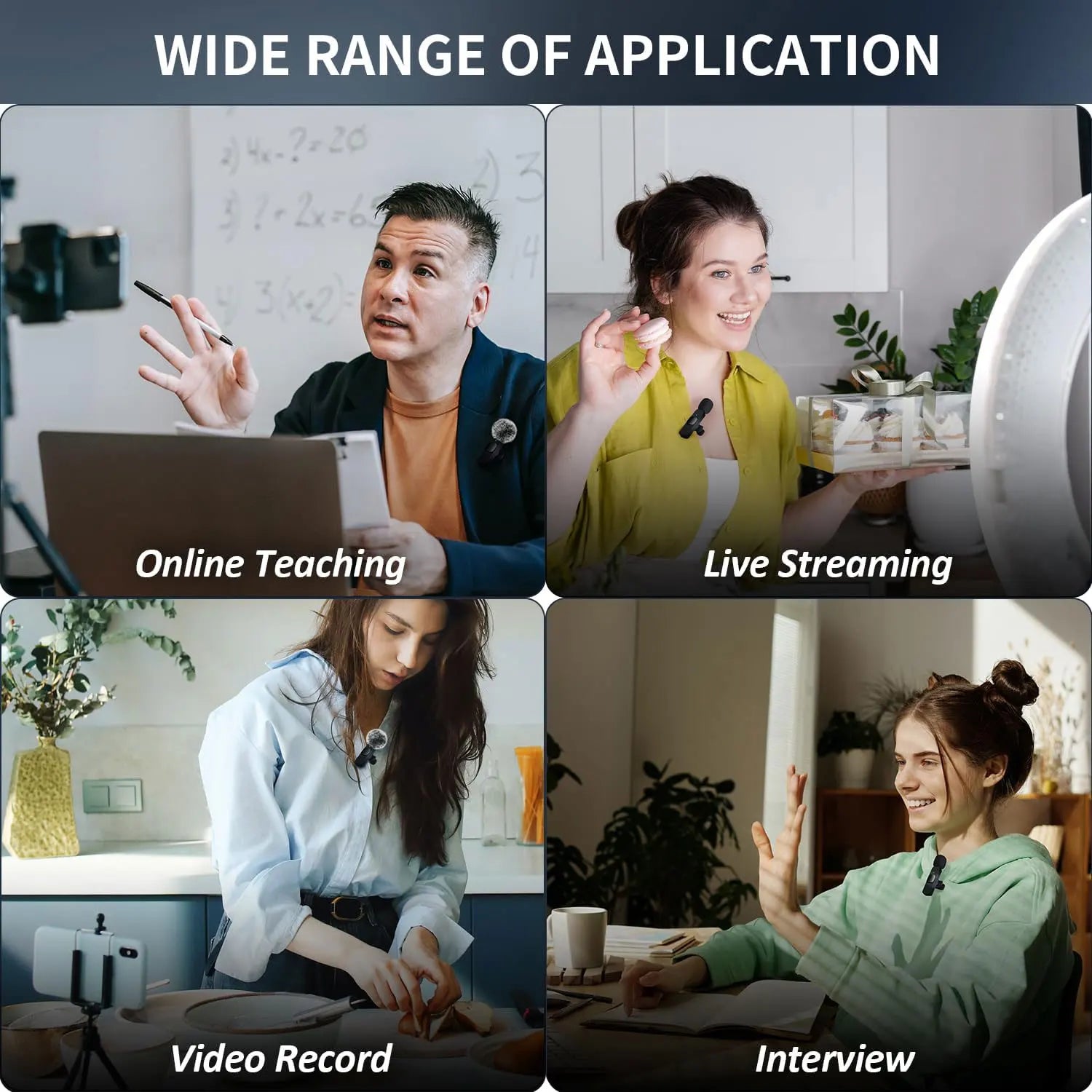 K60 Wireless Lavalier-mikrofon Mini Audio Video Aufnahme Mikrofon Für iPhone Android Laptop Live Gaming Handy Mikrofon