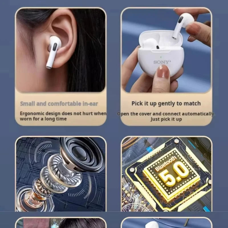 TWS Bluetooth HiFi Kopfhörer mit Mikrofon für iOS & Android