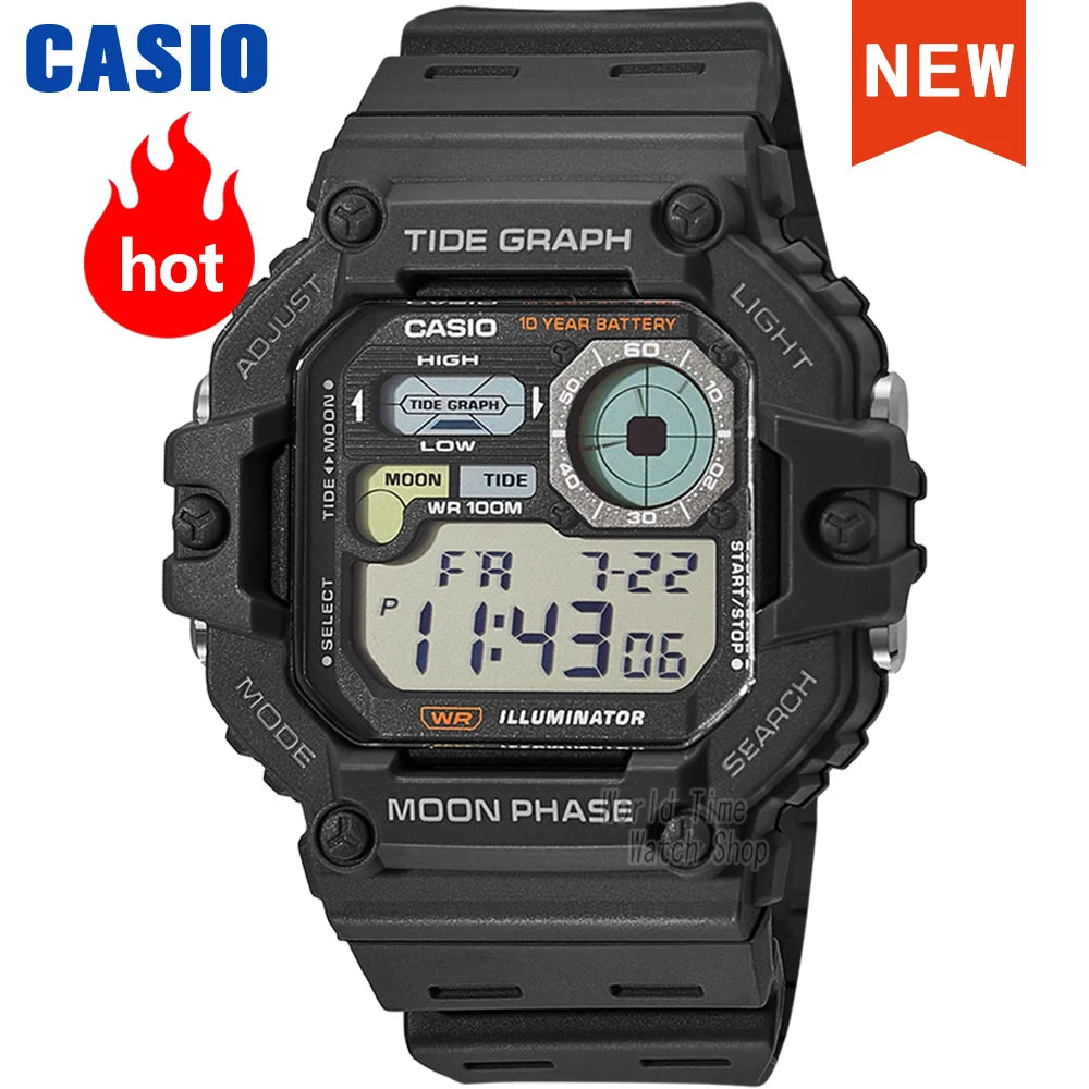 Casio Herrenuhr, modische Sport- und Outdoor-Armbanduhr, aktiver Lifestyle-Uhr, lässiges Design, WS-1700H-Serie