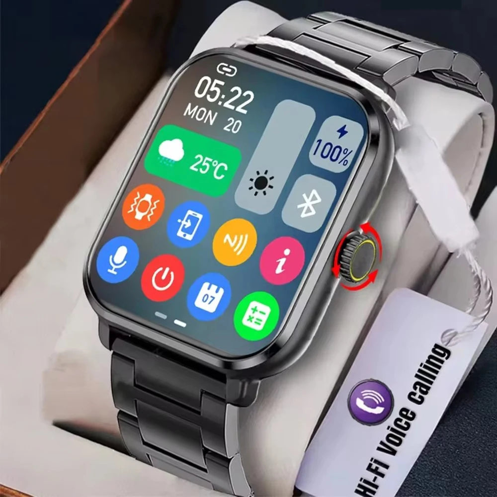 Smartwatch mit 1,83" HD-Display & Bluetooth-Anrufen für Android & iOS